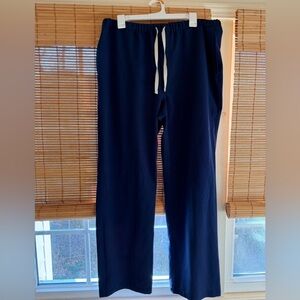 Figs Men's Deep Blue Joggers with White Drawstring